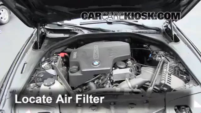 2012 BMW 528i xDrive 2.0L 4 Cyl. Turbo Air Filter (Engine) Replace